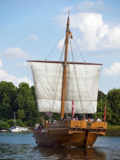 The Hanseatic Cog Roland of Bremen on the Weser