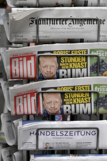 Symbol photo Bild magazine front page Boris Becker