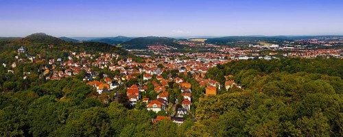 Panoramic view of Eisenach from the Goepelskuppe