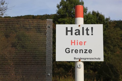 Border of the former state border of the GDR