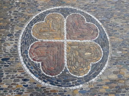 Typical pavement mosaic on the pavement