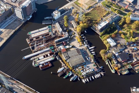 Aerial view of Joehnk Werft GmbH