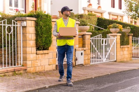 Package delivery driver from an online store