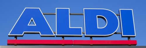 Sign and logo ALDI