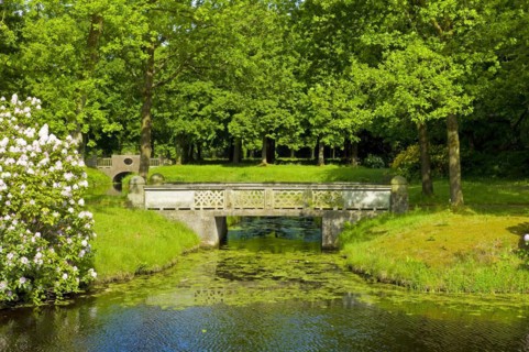 Luetetsburg Castle Park. East Frisia. County Aurich. Germany