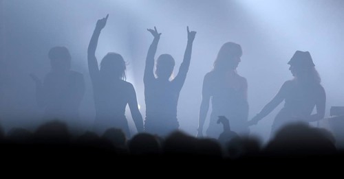 Ambiance during live rock concert