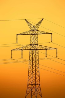 High-voltage electricity pylon