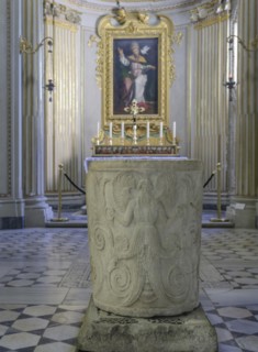 Bishop's chair of St. Gregory in the Chiesa di San Gregorio al Celio