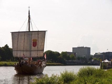The Hanseatic Cog Roland of Bremen on the Weser