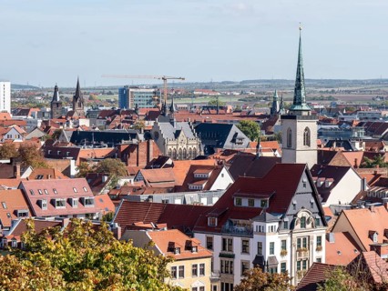 Panorama of the city from the view of the Petersberg Citadel