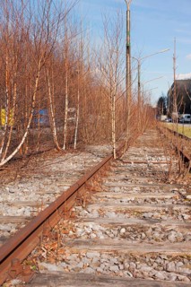 Dead tram track