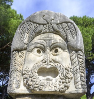 Stone masks at the theatre