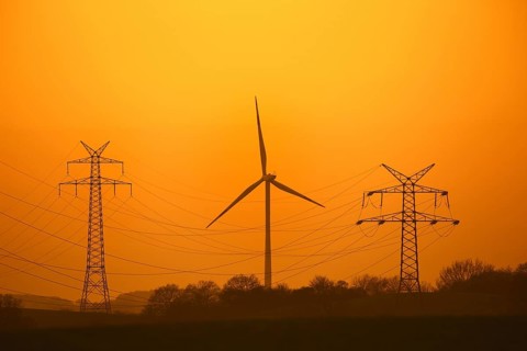 High-voltage electricity pylons