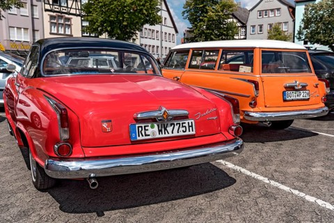 Vintage Borgward Isabella Coupe and de Luxe Combi
