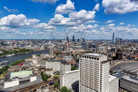 View from the London Eye Ferris Wheel