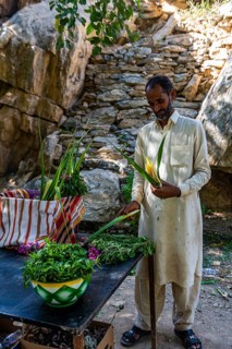 Man selling flowers
