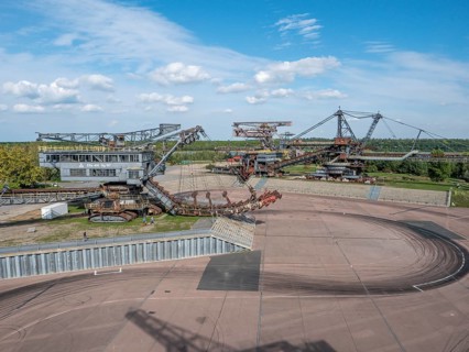 Lignite Excavator Giants at the Ferropolis Industrial Heritage Open-Air Museum