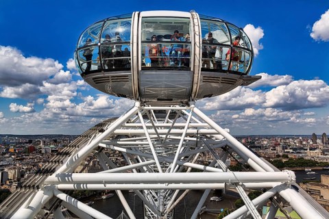 View from below a gondola