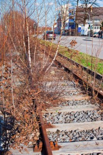 Dead tram track