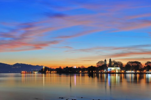 View of the island of Lindau in Lake Constance