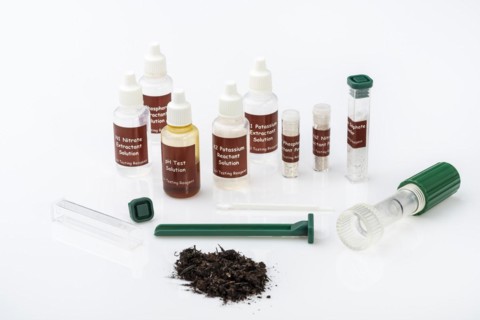 Soil Testing Kit with chemicals for testing potassium