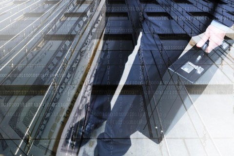 Businessman with briefcase