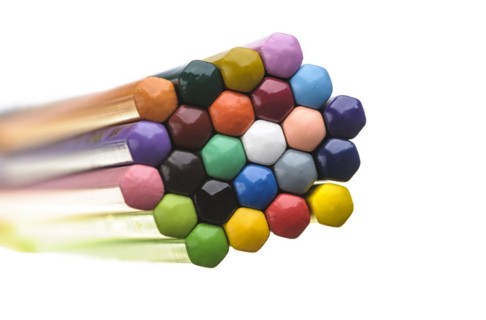 Assorted colored pencils