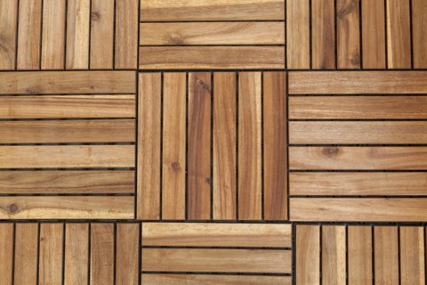 Wooden patio tiles