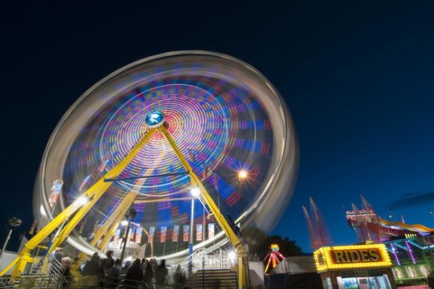 Ferris wheel at night