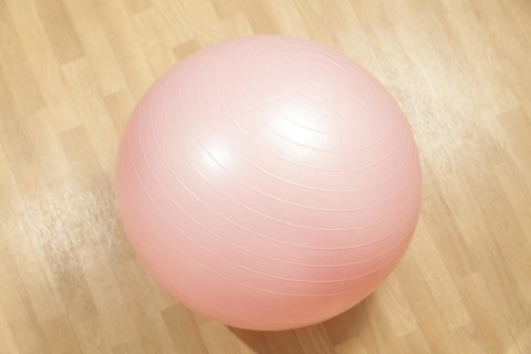 Pink gymnastics ball