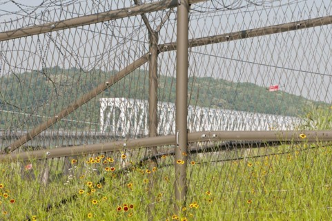 Freedom Bridge/railroad bridge crossing the Imjin River between North and South Korea