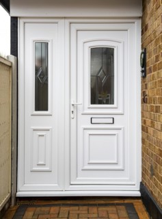 Modern doors made of plastic