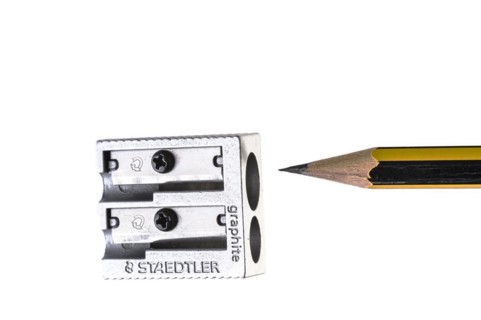 Pencil and sharpener