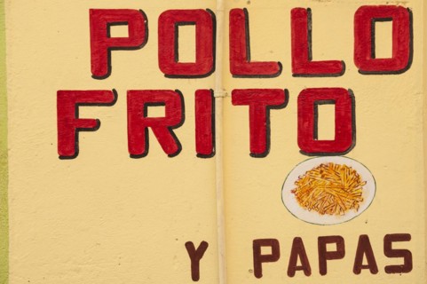 Pollo frito y papas