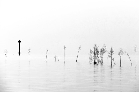 Priggen at the entrance to the Wremer Tief sieve harbour
