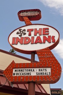 The Indians store sign