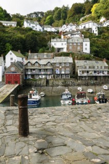 Looking back to the village and lifeboat station