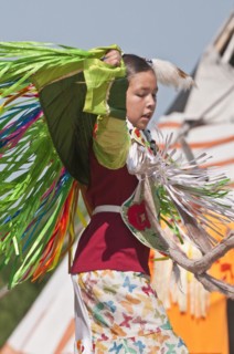 Girls fancy or shawl dancer