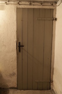 Wooden door in the cellar