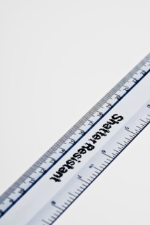 Clear plastic ruler