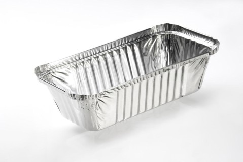 Silver foil food container
