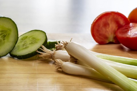 Sliced cucumber
