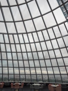 Coffee house and glass architecture
