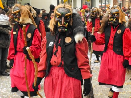 Fasnet procession of the Swabian-Alemannic Fasnet in Schramberg