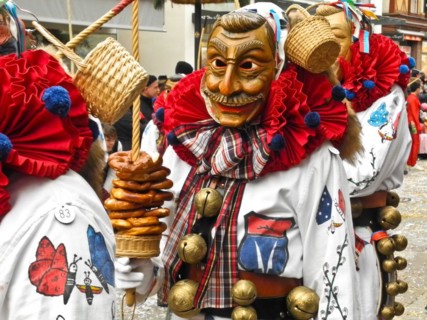 Fasnet procession of the Swabian-Alemannic Fasnet in Schramberg