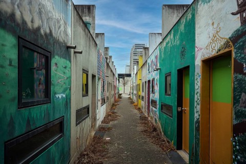 Wall painting in the former Olympic Village