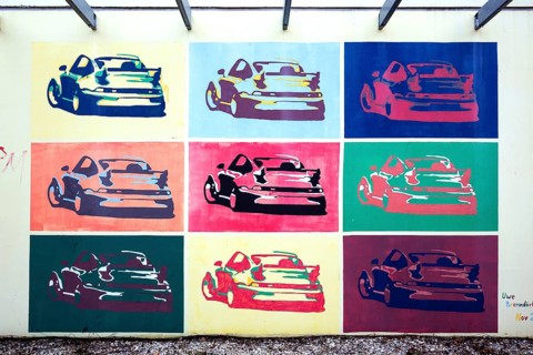 Wall painting in the former Olympic Village