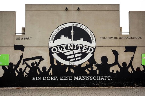 Wall painting in the former Olympic Village
