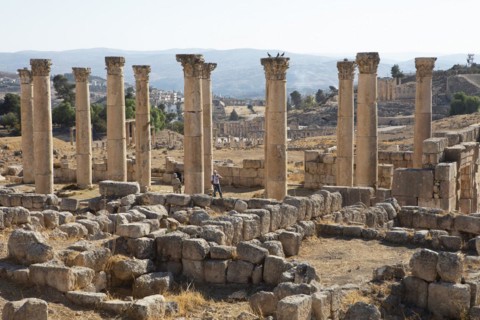 Columns in the ancient city of Gerasa
