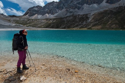 Mountain hiker at Milk Lake